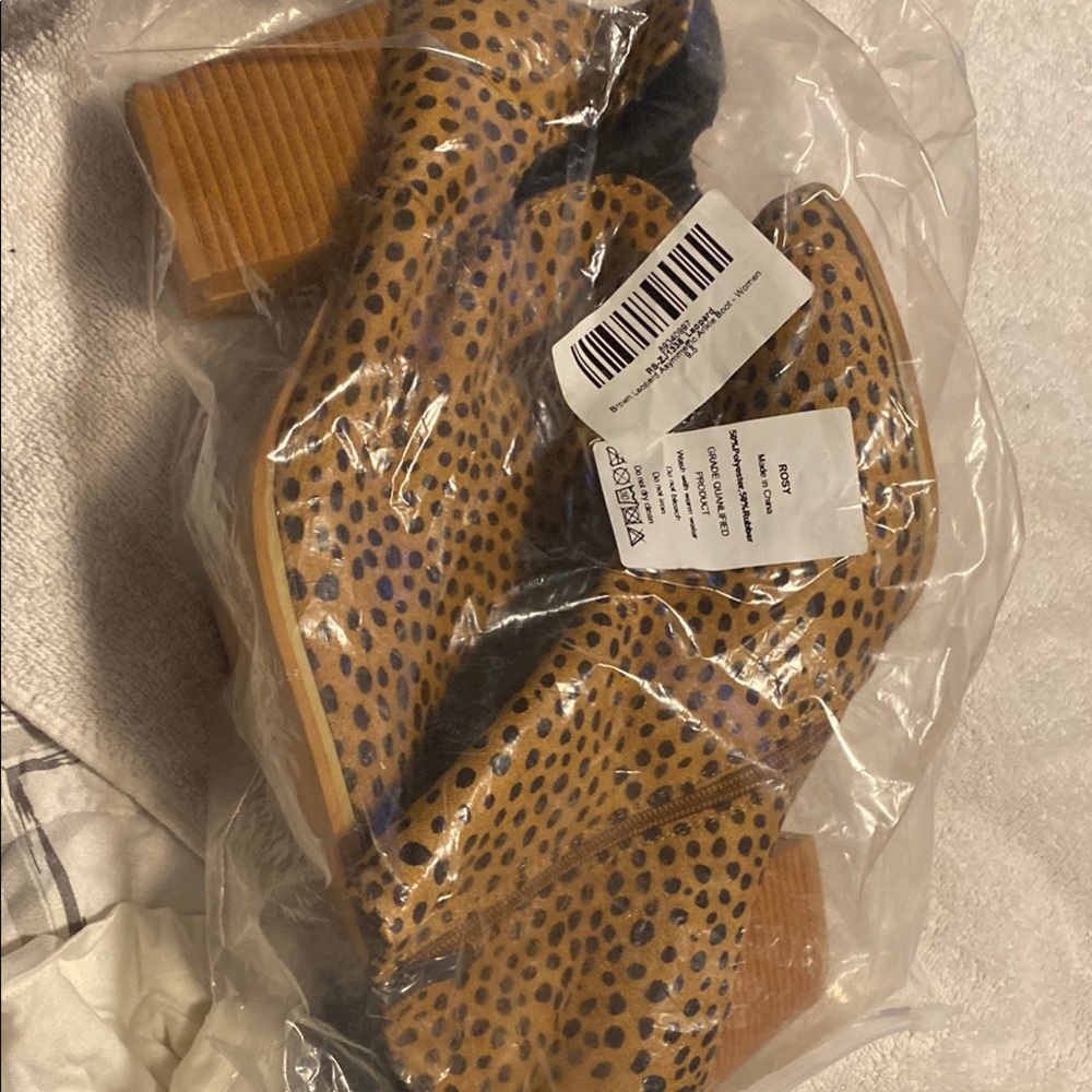 Leopard Print Ankle Boots